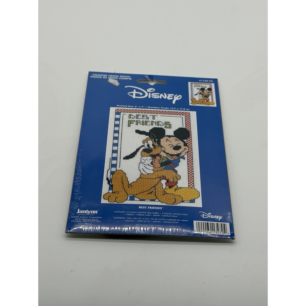 Janlynn Disney Mickey Mouse Pluto Best Friends Cross Stitch Kit 1134-70